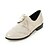 abordables Zapatos Oxford de mujer-Mujer Bailarinas Tacón Plano Dedo redondo Con Cordón PU Primavera / Otoño Negro / Beige