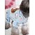 cheap Dog Clothes-Dog Jumpsuit Cartoon Casual / Daily Keep Warm Winter Dog Clothes Warm Blue Pink Costume Fabric Cotton XS S M L XL