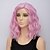olcso Szintetikus, trendi parókák-Szintetikus parókák Hullám Kardashian Stílus Sapka nélküli Paróka Pink Rózsaszín Szintetikus haj Női Ombre haj Pink Paróka Rövid
