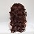 cheap Synthetic Trendy Wigs-Synthetic Wig Curly Deep Wave Deep Wave Asymmetrical With Bangs Wig Long Dark Auburn#33 Synthetic Hair Women&#039;s Natural Hairline Brown