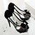 billige Højhælede sko til kvinder-Dame Hæle Bryllup Fest / aften Sommer Rosette Stilethæle Kigge Tå Komfort Originale Net PU Sort Lys pink Beige