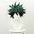 baratos Perucas de Halloween-My Hero Academy Battle For All / Boku no Hero Academia Midoriya Izuku Deku Cosplay Wigs Men&#039;s 14 inch Heat Resistant Fiber Anime Wig