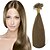 cheap Fusion Hair Extensions-Febay Fusion / U Tip Human Hair Extensions Straight Virgin Human Hair Human Hair Extensions Brazilian Hair Nano Women&#039;s Black#1B