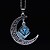 cheap Necklaces &amp; pendants-Pendant Necklace For Women&#039;s Luminous Stone Halloween Club Luminous Stone Alloy Engraved Moon Crescent Moon