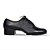 preiswerte Schuhe für Standardtanz und Modern Dance-Herrn Schuhe für den lateinamerikanischen Tanz Leder Oxford Blockabsatz Tanzschuhe Schwarz