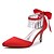 cheap Wedding Shoes-Women&#039;s Wedding Shoes Wedding Dress Party &amp; Evening Solid Colored Wedding Heels Summer Bowknot Pearl Tassel Decorative Heel Pointed Toe Comfort Walking Satin Ankle Strap Silver Black White