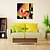 cheap Abstract Paintings-Oil Painting Hand Painted - Abstract Artistic Canvas / Stretched Canvas