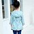 זול מעילים-בנות בלשית שרוול ארוך פרחוני סגנון רחוב יום יומי חוטי זהורית יומי ליציאה ילדים גרפיקה מודפסת תלת מימדית