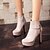 cheap Women&#039;s Boots-Women&#039;s Boots Winter Chunky Heel Round Toe Fashion Boots Bootie Dress Zipper Leatherette Booties / Ankle Boots White / Black / Pink