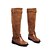 cheap Women&#039;s Boots-Women&#039;s Shoes Fleece Winter Riding Boots Boots Flat Heel Knee High Boots Black / Brown