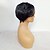 cheap Synthetic Trendy Wigs-Synthetic Wig Straight Straight Pixie Cut With Bangs Wig Short Black Synthetic Hair Women&#039;s Highlighted / Balayage Hair Side Part Black