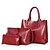 voordelige Tassensets-Dames Tassen PU-nahka zak Set Rits Bag Sets Toimisto &amp; ura Zwart Rood Bruin Grijs