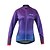 cheap Women&#039;s Cycling Clothing-Arsuxeo Women&#039;s Long Sleeve Cycling Jersey Winter Polyester Purple Gradient Bike Jersey Mountain Bike MTB Road Bike Cycling Reflective Strips Sports Clothing Apparel / Stretchy