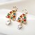 Недорогие Религиозные украшения-Women&#039;s Stud Earrings Ladies Fashion Rhinestone Earrings Jewelry Rainbow For Christmas New Year
