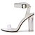 cheap Wedding Shoes-Women&#039;s Wedding Shoes Wedding Dress Party &amp; Evening Summer Lace-up Hollow-out Chunky Heel Round Toe Basic Pump Ankle Strap Transparent Shoes Satin Silver Black White