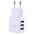 baratos Carregadores Rápidos-Home Charger / Portable Charger USB Charger US Plug / EU Plug Fast Charge / Multi Ports 3 USB Ports 3.1 A for