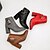 cheap Women&#039;s Boots-Women&#039;s Boots Wedding Party &amp; Evening Winter Buckle Zipper Chunky Heel Pointed Toe Comfort Novelty Fashion Boots PU Black Red Brown