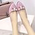 cheap Women&#039;s Flats-Women&#039;s Heels Low Heel Round Toe Bowknot PU Comfort / Light Soles Spring / Summer Pink / White / Black / Party &amp; Evening / Dress