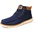 baratos Botas para Homem-Homens Botas Sapatos Confortáveis Conforto Botas da Moda Casual Couro Ecológico Preto Amarelo Azul Outono Inverno / Cadarço