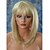 cheap Synthetic Trendy Wigs-Synthetic Wig Straight Straight Layered Haircut With Bangs Wig Medium Length Bleach Blonde#613 Synthetic Hair Women&#039;s Natural Hairline Blonde