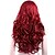 זול פיאות סינטטיות אופנתיות-פאות סינתטיות Body Wave Body Wave פאה ארוך יין כהה שיער סינטטי בגדי ריקוד נשים אדום