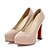 cheap Women&#039;s Heels-Women&#039;s Heels Wedding Party &amp; Evening Chunky Heel Pointed Toe Comfort Novelty PU Almond Black White