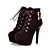cheap Women&#039;s Boots-Women&#039;s Boots Stiletto Heel Round Toe Lace-up Nubuck leather Booties / Ankle Boots Comfort / Novelty / Fashion Boots Spring / Summer Black / Brown / Red / Party &amp; Evening