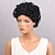 Χαμηλού Κόστους Συνθετικές Trendy Περούκες-Συνθετικές Περούκες Σγουρά Τζέρι Κουρλ Σγουρά Σγουρό περμανάντ Περούκα Κοντό Μαύρο Συνθετικά μαλλιά Γυναικεία Περούκα αφροαμερικανικό στυλ Μαύρο MAYSU