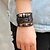 cheap Bracelets &amp; Bangles-6pcs Men&#039;s Leather Bracelet Layered woven Skull Star Punk Hip-Hop Leather Bracelet Jewelry Black For Stage Club