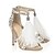 preiswerte Damensandalen-Damen Sandalen Pelzige Feder High Heel Sandalen Strass Feder Quaste Stöckelabsatz Offene Spitze Süß Hochzeit Party &amp; Abend PU Knöchelriemen Sommer Einfarbig Mandelfarben