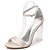 cheap Wedding Shoes-Women&#039;s Wedding Shoes Wedding Dress Party &amp; Evening Summer Rhinestone Sparkling Glitter Lace-up Chunky Heel Round Toe T-Strap Basic Pump Ankle Strap Satin Silver Black White
