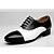 Недорогие Обувь для бальных и современных танцев-Муж. Обувь для модерна Оксфорды На толстом каблуке Кожа Планка Коричневый / Белый / Черно-белый