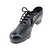 رخيصةأون أحذية رسمية-نسائي أحذية نقر كانفا / جلد كعب كعب متوسط مخصص أحذية الرقص أسود / أداء