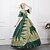 cheap Historical &amp; Vintage Costumes-Dress Cosplay Costume Masquerade Ball Gown Women&#039;s Victorian Medieval Renaissance Vacation Dress Party Prom Christmas Halloween Carnival Festival / Holiday Satin Green Women&#039;s Easy Carnival Costumes