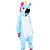 billige Kigurumi-pyjamas-Børne Cosplay Kostumer Kigurumi-pyjamas Unicorn Pegasus Pony Onesie-pyjamas Flannelstof Lilla / Blå / Lys pink Cosplay Til Drenge og piger Nattøj Med Dyr Tegneserie Festival / Højtider Kostumer