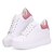 cheap Women&#039;s Sneakers-Women&#039;s Sneakers Wedge Heel Round Toe Comfort Lace-up Leatherette Walking Shoes Black / Pink