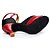 abordables Zapatos de baile latino-Mujer Zapatos de Baile Latino Tacones Alto Tacón alto Materiales Personalizados Rojo / Dorado / Plata / Interior