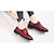 olcso Női fűzős bőrcipők-Női Félcipők Szabadtéri Fűző Alacsony Erősített lábujj Kényelmes Lakkbőr Fekete Burgundi vörös