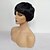 cheap Synthetic Trendy Wigs-Synthetic Wig Straight Straight Pixie Cut With Bangs Wig Short Black Synthetic Hair Women&#039;s Highlighted / Balayage Hair Side Part Black