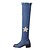 cheap Women&#039;s Boots-Women&#039;s Boots Chunky Heel Round Toe Cowboy / Western Boots Party &amp; Evening Rhinestone Zipper Denim Knee High Boots Winter Blue