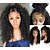 baratos Perucas de cabelo humano-Cabelo Humano Frente de Malha Peruca Corte em Camadas estilo Cabelo Brasileiro Encaracolado Peruca 130% Densidade do Cabelo com o cabelo do bebê Riscas Naturais Para Mulheres Negras 100% Virgem Não