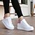 cheap Women&#039;s Sneakers-Women&#039;s Sneakers Wedge Heel Round Toe Comfort Lace-up Leatherette Walking Shoes Black / Pink