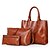 voordelige Tassensets-Dames Tassen PU-nahka zak Set Rits Bag Sets Toimisto &amp; ura Zwart Rood Bruin Grijs