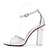 cheap Wedding Shoes-Women&#039;s Wedding Shoes Chunky Heel / Lucite heel / Crystal Heel Round Toe Rhinestone / Sparkling Glitter / Lace-up Satin Basic Pump / Ankle Strap / Transparent Shoes Spring / Summer Black / White