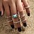 cheap Rings-Women&#039;s Turquoise Ring - Turquoise, Alloy Bohemian, Fashion, Boho One Size Silver For Casual Formal