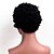 お買い得  人毛キャップレスウイッグ-Human Hair Blend Wig Short Kinky Curly Jerry Curl Short Hairstyles 2020 Kinky Curly Jerry Curl African American Wig Machine Made Women&#039;s Natural Black #1B 8 inch