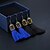 cheap Earrings-Women&#039;s Drop Earrings Tassel Ladies Tassel Fashion Earrings Jewelry Black / Dark Blue For Party