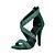 preiswerte Damensandalen-Damen Sandalen Sommer / Herbst Stöckelabsatz Offene Spitze Komfort Neuheit Hochzeit Party &amp; Festivität Strass / Reißverschluss Wildleder Schwarz / Rot / Grün