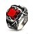 cheap Men&#039;s Rings-Men&#039;s Silver Titanium Steel Luxury Vintage Punk Birthday Gift Jewelry Magic