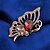 cheap Brooches-Women&#039;s Brooches Scarf Buckle Butterfly Animal Fashion Rhinestone Brooch Jewelry Champagne For Party Going out